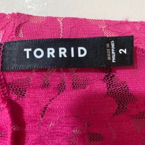 Torrid Pink Lace Leggings